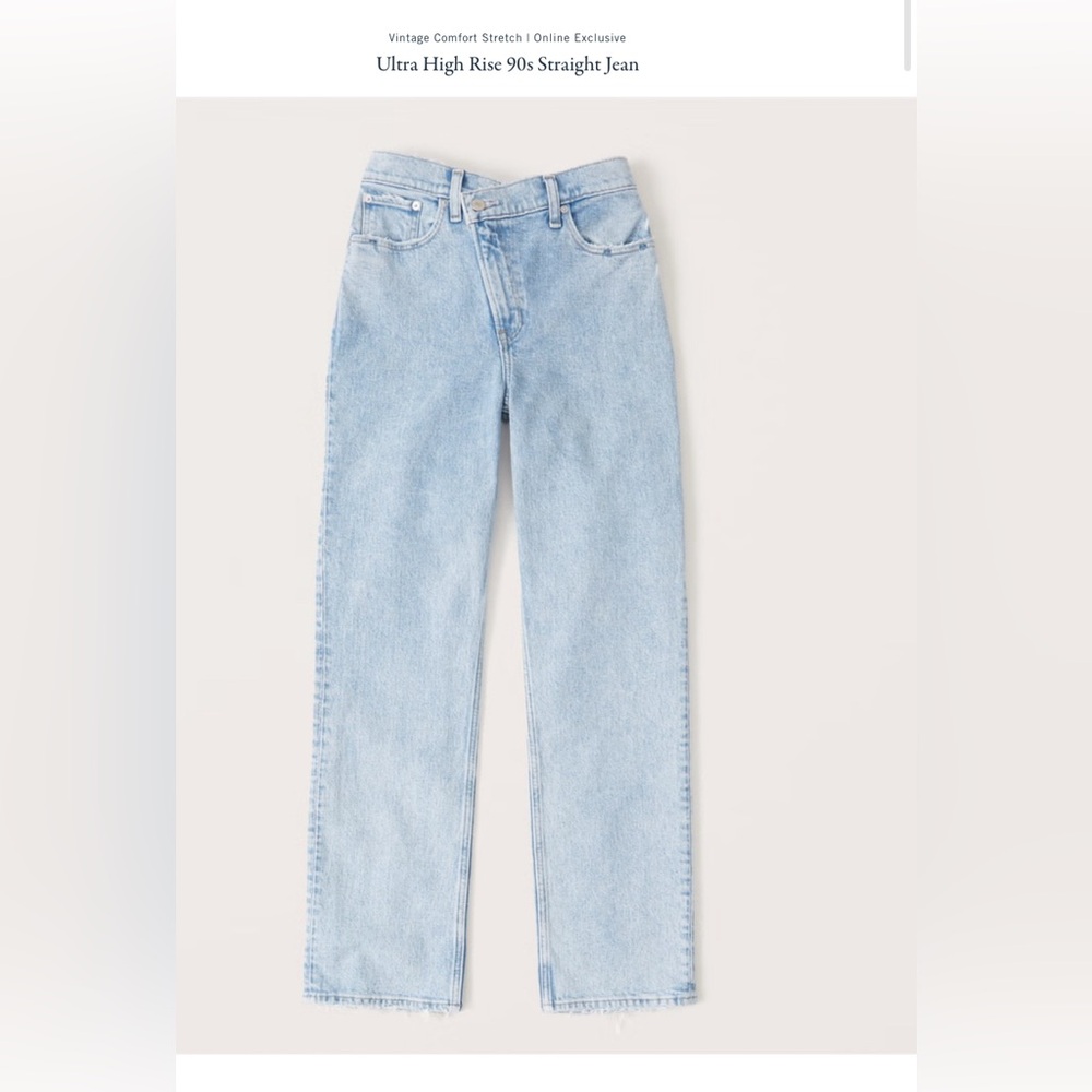 Abercrombie And Fitch Curve Love 90s Ultra High Rise Straight